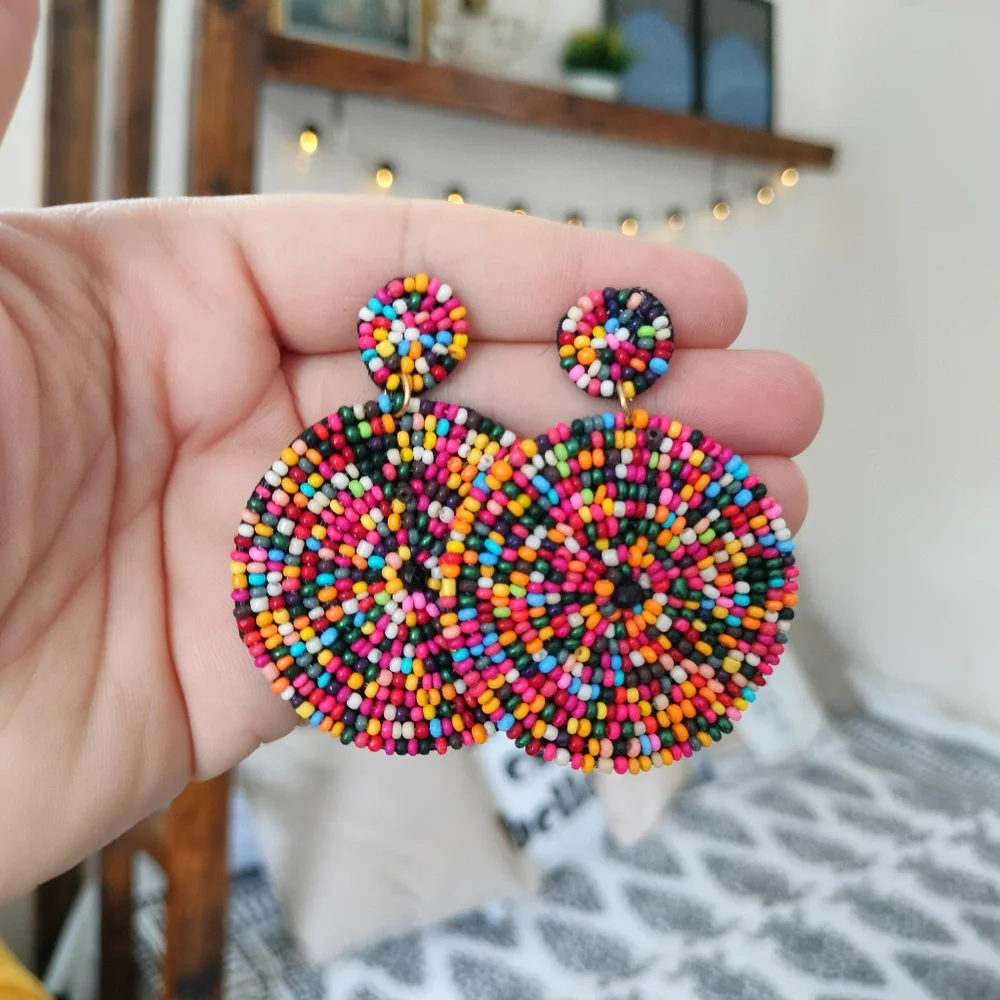 Boho Beaded Earrings - Picture 13 of 15